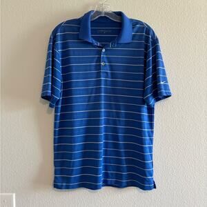 Nike Golf Blue Striped Golf Polo Shirt size Small